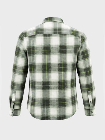 Men's Green Slim Fit Checkered Casual Shirt