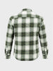 Men's Green Slim Fit Checkered Casual Shirt