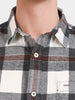 Men's Brown Slim Fit Checkered Casual Shirt