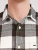 Men's Green Slim Fit Checkered Casual Shirt