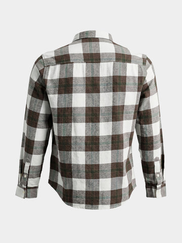 Men's Green Slim Fit Checkered Casual Shirt