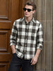 Men's Green Slim Fit Checkered Casual Shirt