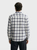 Men's Grey Slim Fit Checkered Casual Shirt
