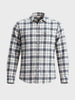 Men's Grey Slim Fit Checkered Casual Shirt