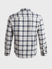 Men's Grey Slim Fit Checkered Casual Shirt