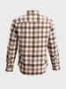 Men's Khaki Slim Fit Checkered Casual Shirt