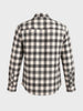 Men's Grey Slim Fit Checkered Casual Shirt