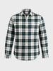 Men's Green Slim Fit Checkered Casual Shirt