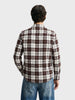 Men's Brown Slim Fit Checkered Casual Shirt