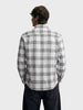 Men's White Slim Fit Checkered Casual Shirt