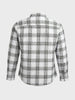 Men's White Slim Fit Checkered Casual Shirt