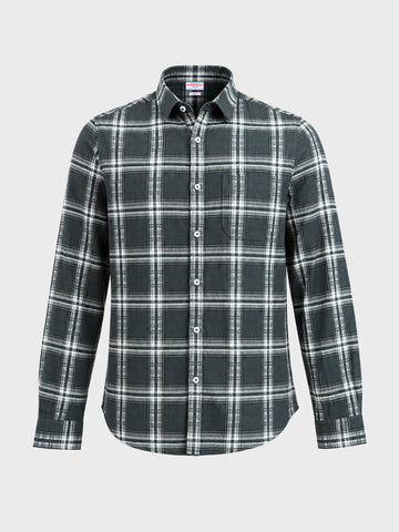 Men's Green Slim Fit Checkered Casual Shirt
