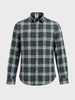 Men's Green Slim Fit Checkered Casual Shirt