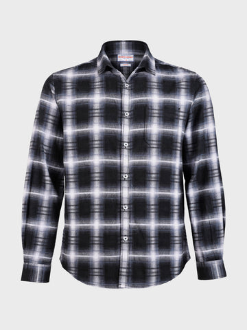 Men's Black Slim Fit Checkered Casual Shirt