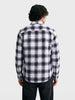 Men's White Slim Fit Checkered Casual Shirt