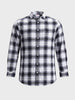 Men's White Slim Fit Checkered Casual Shirt