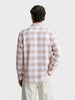 Men's White Slim Fit Checkered Casual Shirt