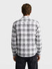 Men's White Slim Fit Checkered Casual Shirt