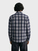 Men's Grey Slim Fit Checkered Casual Shirt