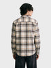 Men's Grey Relaxed Fit Checkered Casual Shirt
