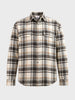 Men's Grey Relaxed Fit Checkered Casual Shirt