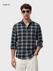 Men's Brown Slim Fit Checkered Casual Shirt