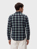 Men's Brown Slim Fit Checkered Casual Shirt