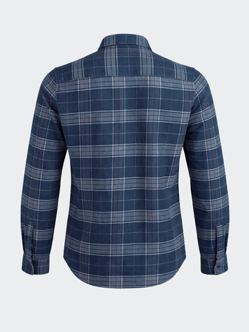 Men's Blue Slim Fit Checkered Casual Shirt