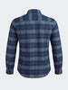 Men's Blue Slim Fit Checkered Casual Shirt