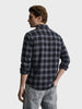 Men's Black Slim Fit Checkered Casual Shirt