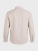 Men's Cream Slim Fit Solid Casual Shirt