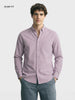 Men's Purple Slim Fit Solid Casual Shirt