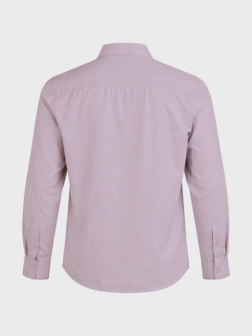 Men's Purple Slim Fit Solid Casual Shirt