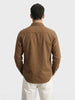Men's Khaki Slim Fit Solid Casual Shirt