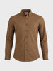 Men's Khaki Slim Fit Solid Casual Shirt