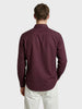 Men's Maroon Slim Fit Solid Casual Shirt
