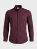 Men's Maroon Slim Fit Solid Casual Shirt