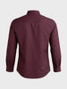 Men's Maroon Slim Fit Solid Casual Shirt