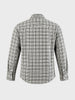 Men's Grey Slim Fit Checkered Casual Shirt