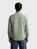 Men's Green Slim Fit Checkered Casual Shirt