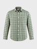 Men's Green Slim Fit Checkered Casual Shirt