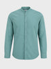 Men's Green Slim Fit Solid Casual Shirt