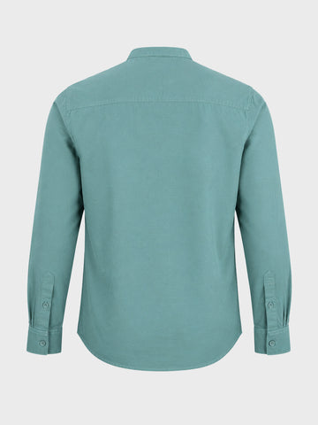 Men's Green Slim Fit Solid Casual Shirt