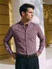 Men's Purple Slim Fit Solid Casual Shirt
