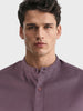 Men's Purple Slim Fit Solid Casual Shirt