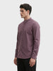 Men's Purple Slim Fit Solid Casual Shirt