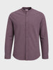 Men's Purple Slim Fit Solid Casual Shirt