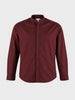 Men's Maroon Slim Fit Solid Casual Shirt