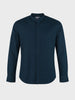 Men's Navy Blue Slim Fit Solid Casual Shirt