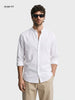 Men's White Slim Fit Solid Casual Shirt